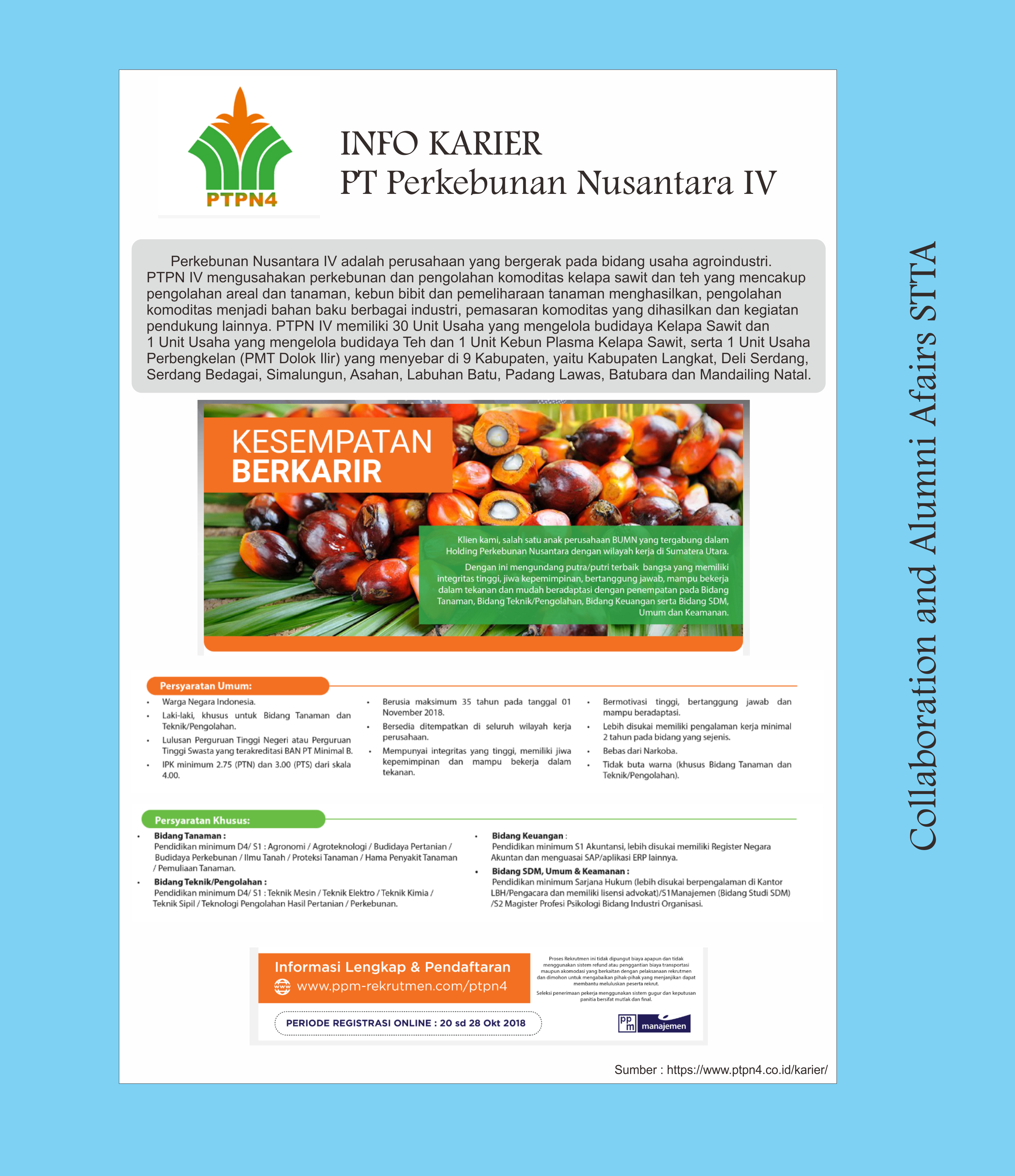Lowongan Kerja PT Perkebunan Nusantara IV