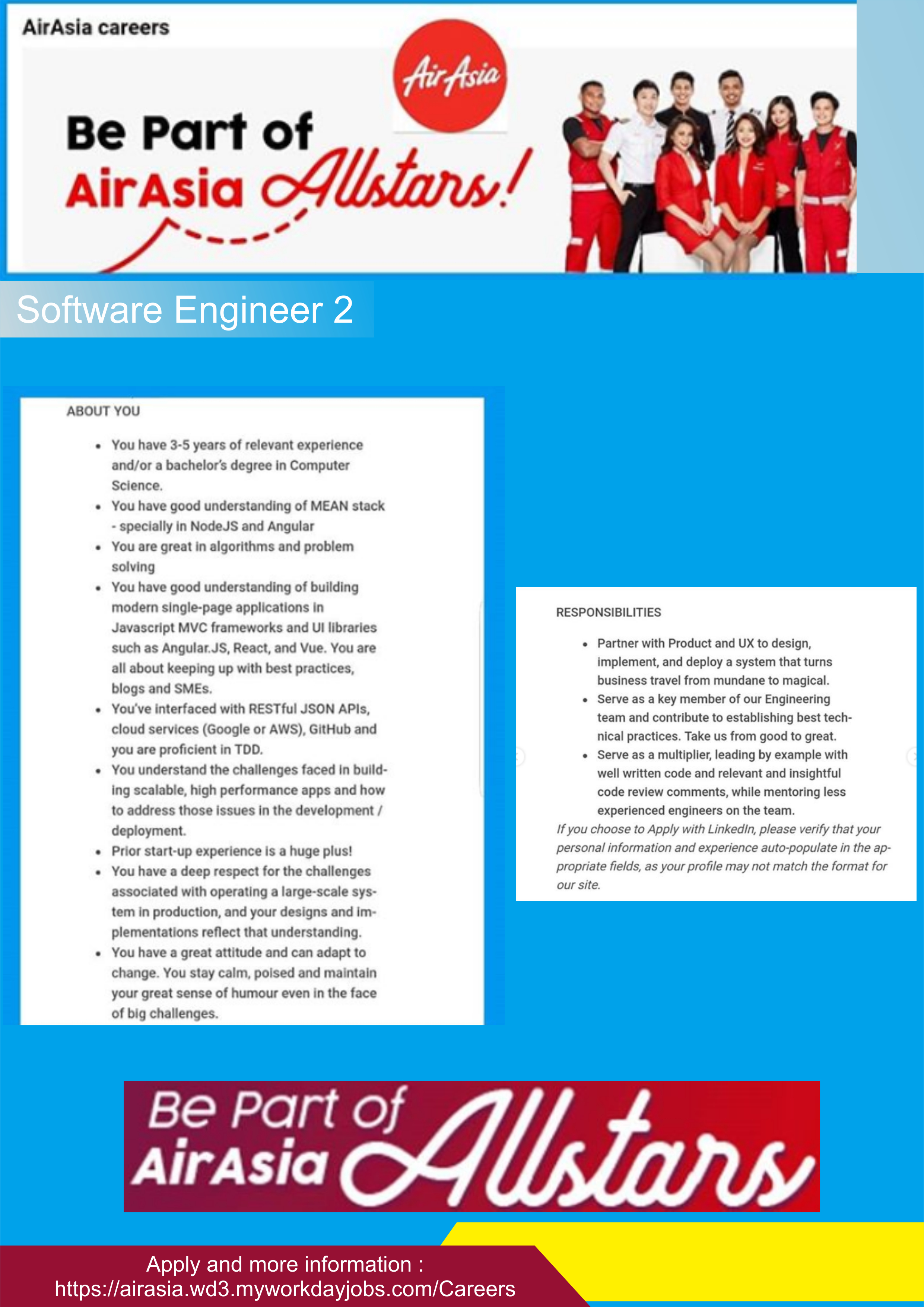 Lowongan Air Asia : Software Engineer 2