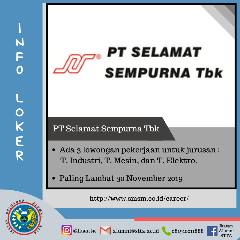 Lowongan PT Selamat Sempurna