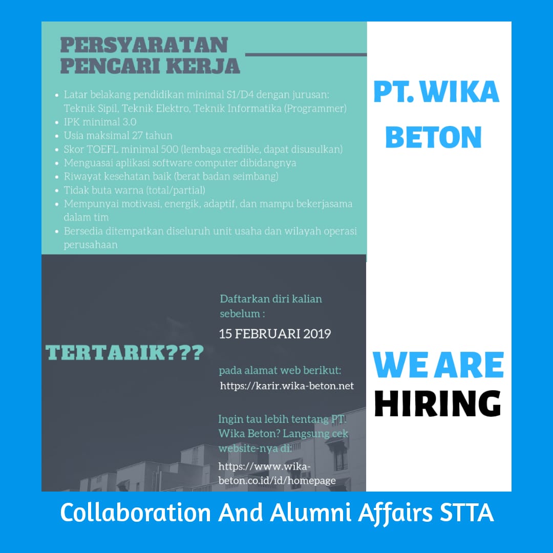 Lowongan PT. Wika Beton