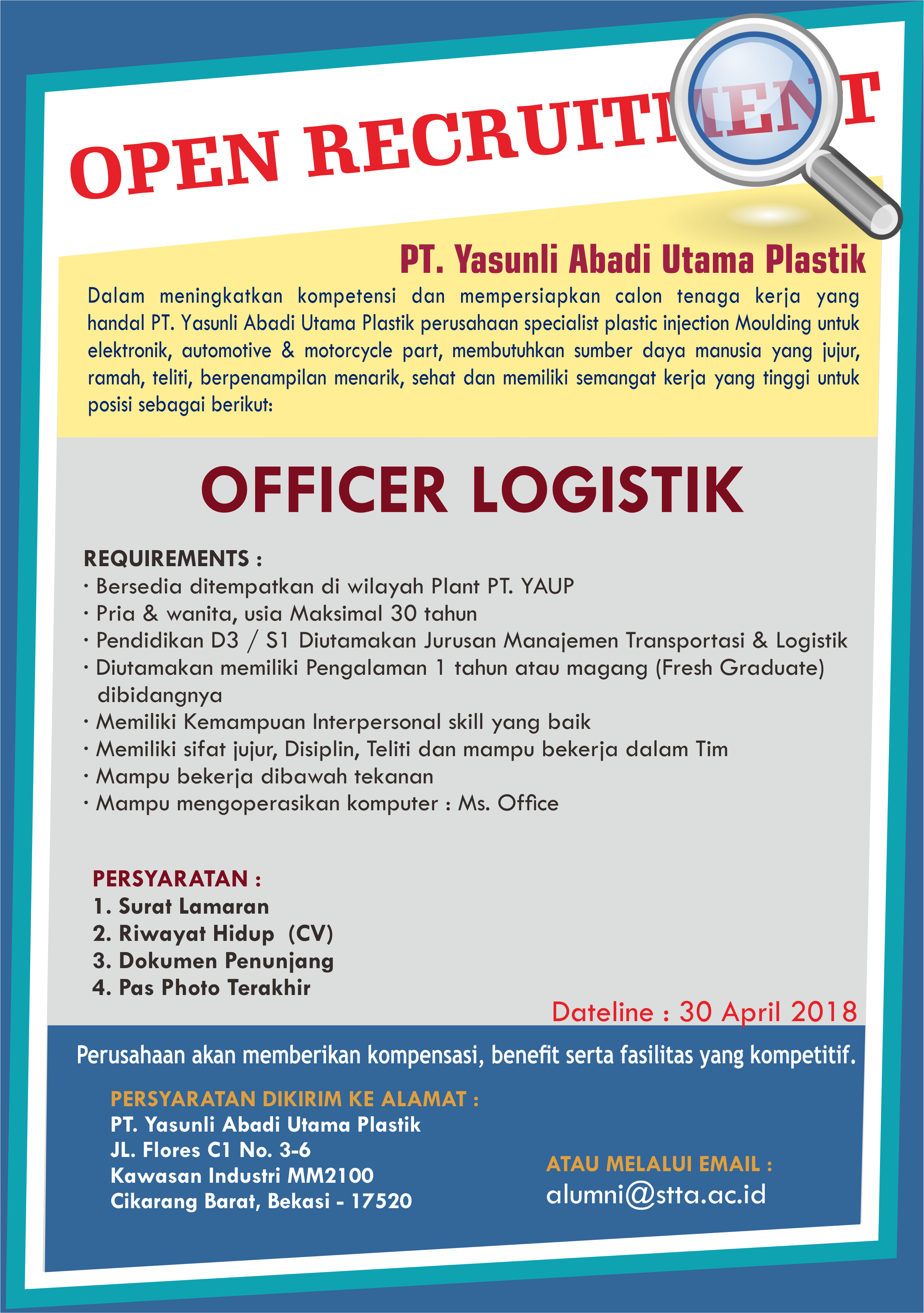 Lowongan Officer Logistik
