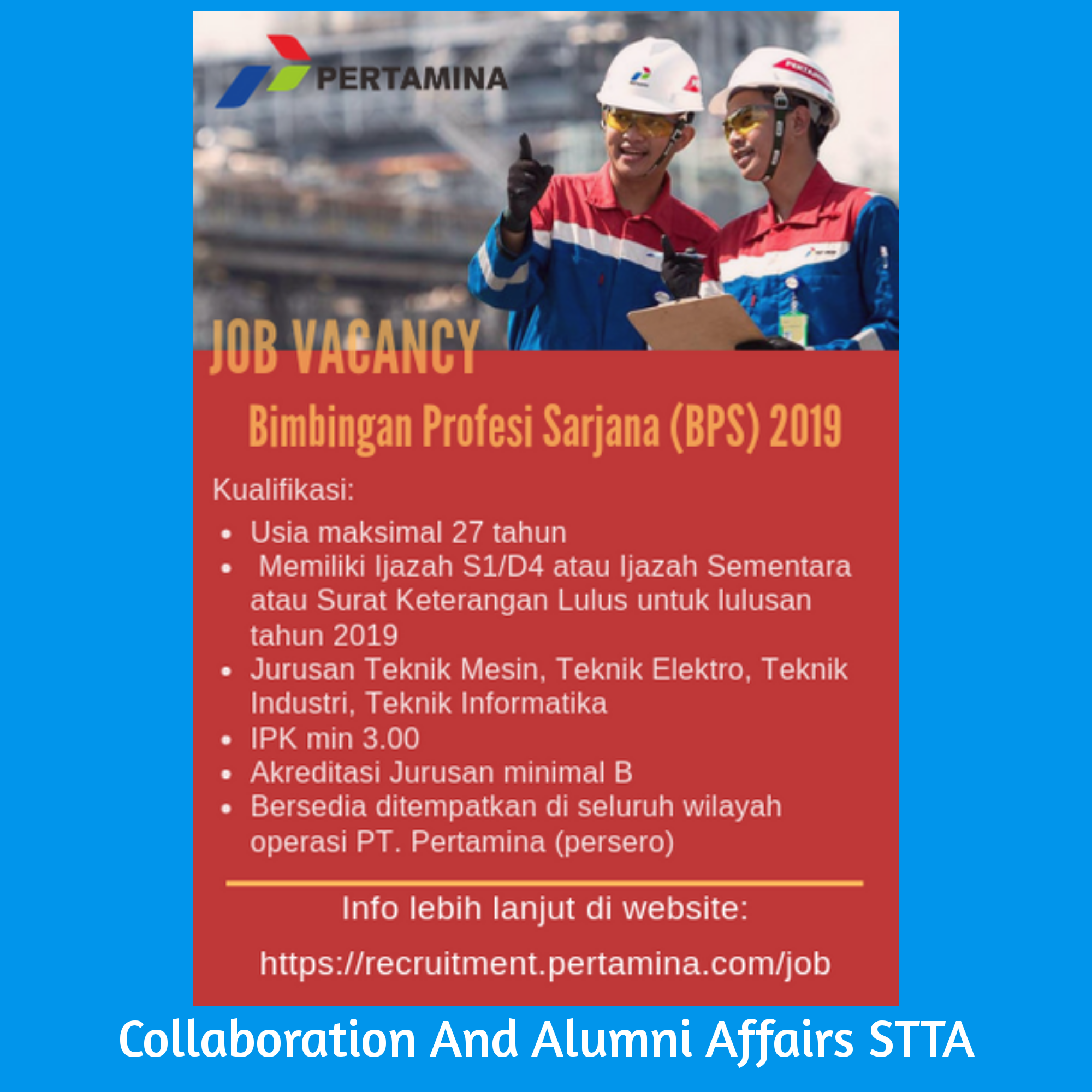 Lowongan PT Pertamina Persero