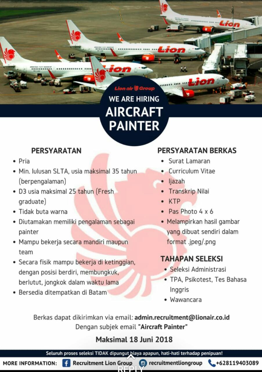 Lowongan Aircraft Painter